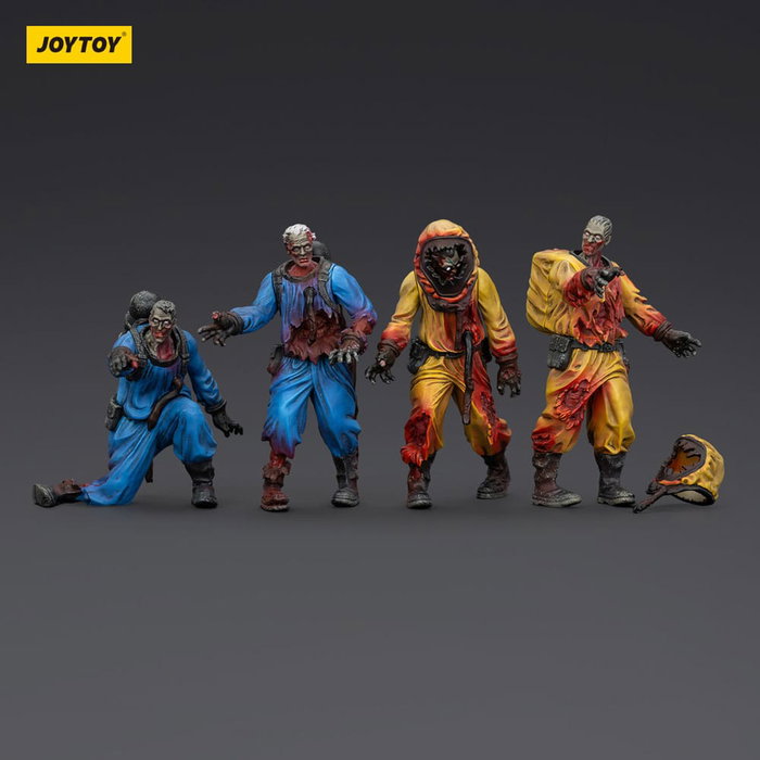 Zombie Pack de 4 Figuras Dark Source Biochemical Lab Team 8 cm