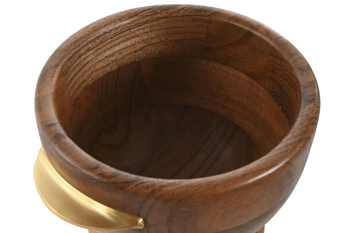 DKD Home Decor Mortero de Acacia e Inox Natural y Dorado DKD Home Decor Mortero de Acacia e Inox Natural y Dorado