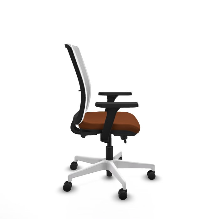 PIQUERAS Y CRESPO Silla de oficina Haches con mecanismo Sincro/Traslack, Marrón y Blanco PIQUERAS Y CRESPO Silla de oficina Haches con mecanismo Sincro/Traslack, Marrón y Blanco