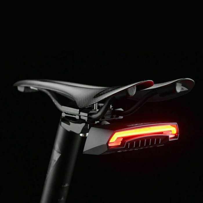 Rockbros LKWD-R1 Luz trasera con láser y mando a distancia, negra