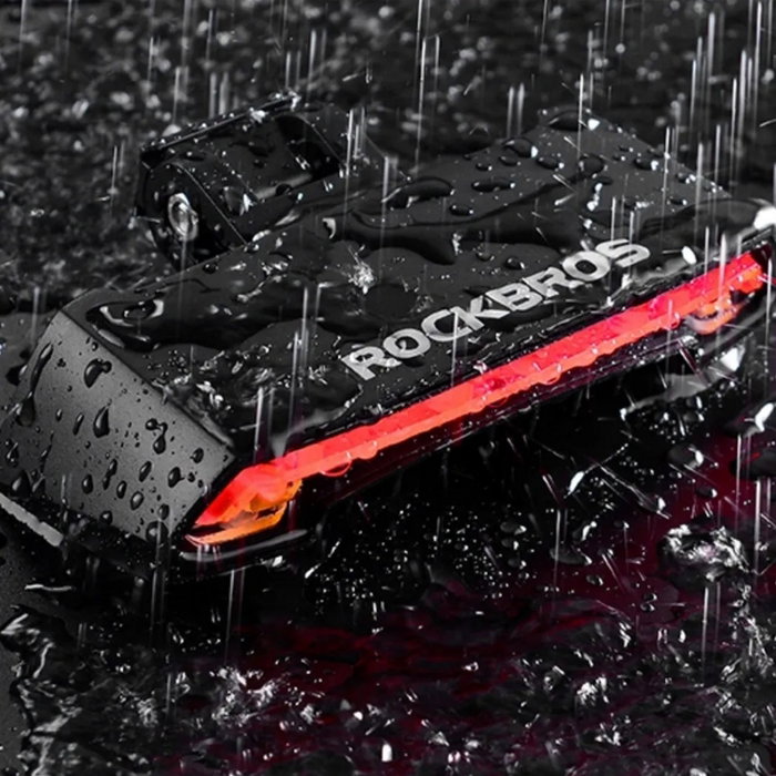 Rockbros LKWD-R1 Luz trasera con láser y mando a distancia, negra