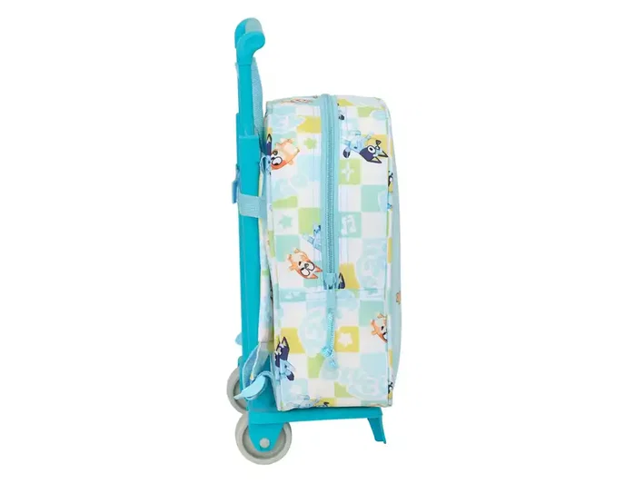 Safta Mochila Modelo 232 + Carro 805 Colección Bluey - Mochila con Ruedas, Dimensiones: 27 x 22 x 10 cm