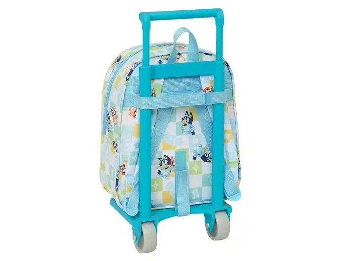 Safta Mochila Modelo 232 + Carro 805 Colección Bluey - Mochila con Ruedas, Dimensiones: 27 x 22 x 10 cm
