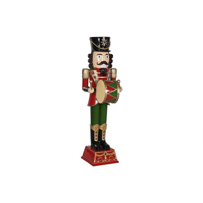 DKD Home Decor Cascanueces Figura LED Resina 38x45x122 con Movimiento Musical