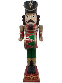 DKD Home Decor Figura Navidad Tradicional Cascanueces Musical Multicolor Resina 45 x 122 x 38 cm