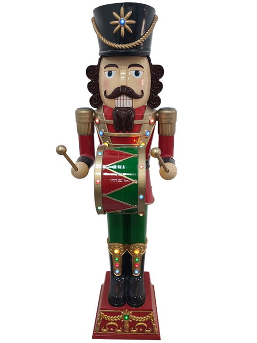 DKD Home Decor Figura Navidad Tradicional Cascanueces Musical Multicolor Resina 45 x 122 x 38 cm