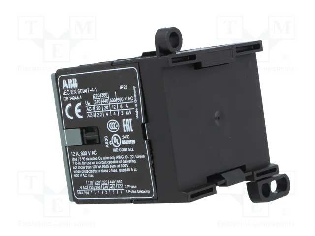 ABB BC6 Contactor 3-polar 9A 24VDC
