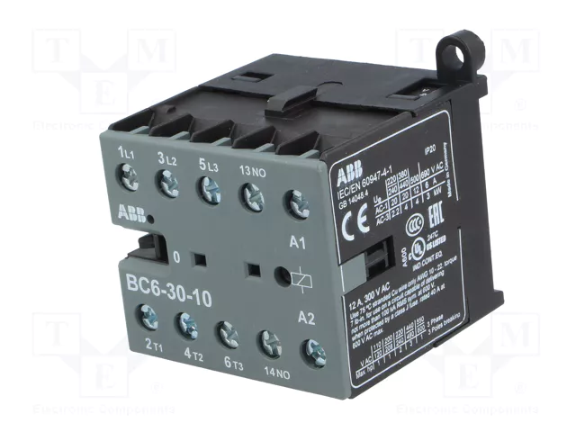 ABB BC6 Contactor 3-polar 9A 24VDC