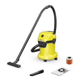 Kärcher WD 3 V-17/4/20 Aspiradora Cilíndrica Seca y Húmeda, 17 L, Negro/Amarillo