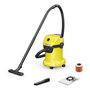 Kärcher WD 3 V-17/4/20 Aspiradora Cilíndrica de Uso Doméstico, Seca y Húmeda, Sin Bolsa, 17 Litros, 1000 W, Negro/Amarillo