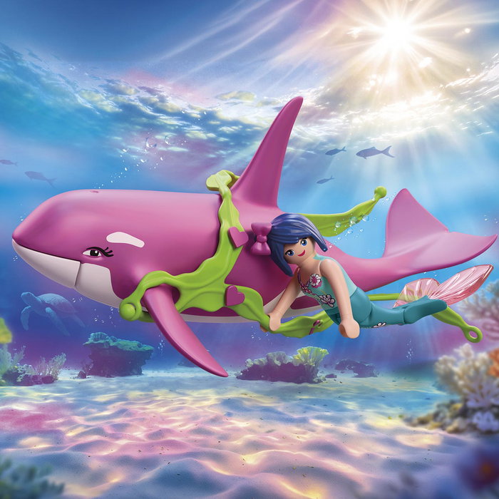 PLAYMOBIL Orca con Sirena 72106, juguete +4 años en español