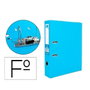 Liderpapel Archivador de Palanca Forrado PVC Celeste 75 mm