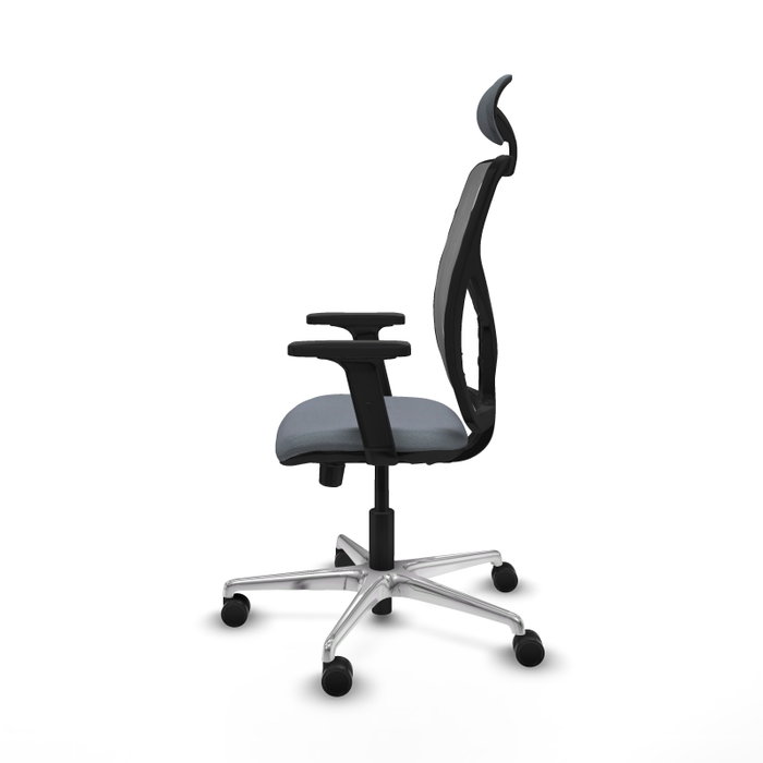 PIQUERAS Y CRESPO Silla de oficina Motilla con mecanismo Sincro/Traslack y Cabecero Fijo, Gris
