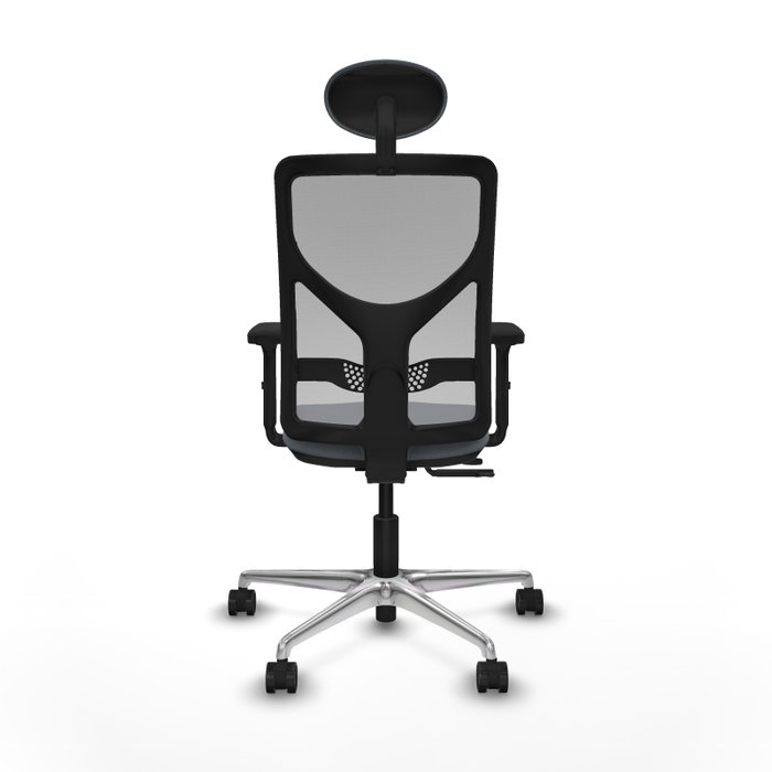 PIQUERAS Y CRESPO Silla de oficina Motilla con mecanismo Sincro/Traslack y Cabecero Fijo, Gris
