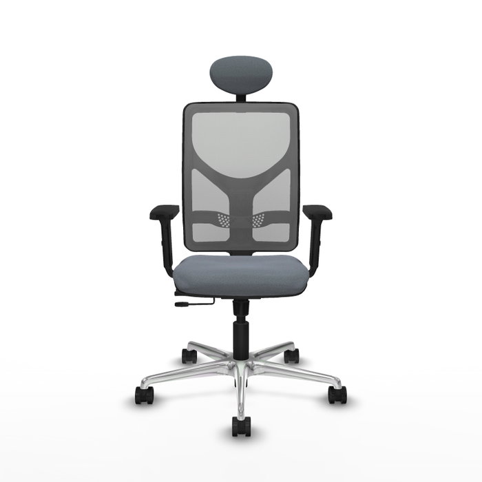 PIQUERAS Y CRESPO Silla de oficina Motilla con mecanismo Sincro/Traslack y Cabecero Fijo, Gris