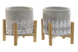 DKD Home Decor Vela de Cera de Parafina Geométrico Surtido de 2 Unidades