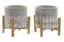 DKD Home Decor Vela de Cera de Parafina Geométrico Surtido de 2 Unidades