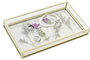DKD Home Decor Bandeja de Decoración de Cristal y Metal 24x14x3 cm