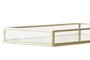 DKD Home Decor Bandeja de Decoración de Cristal y Metal 24x14x3 cm
