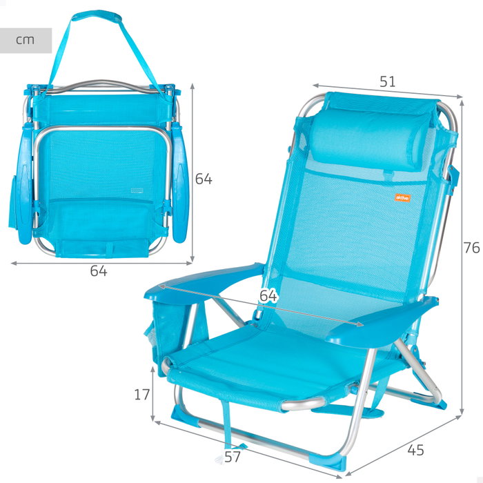 AKTIVE-SILLA PLEG ALU 4POS 51X
