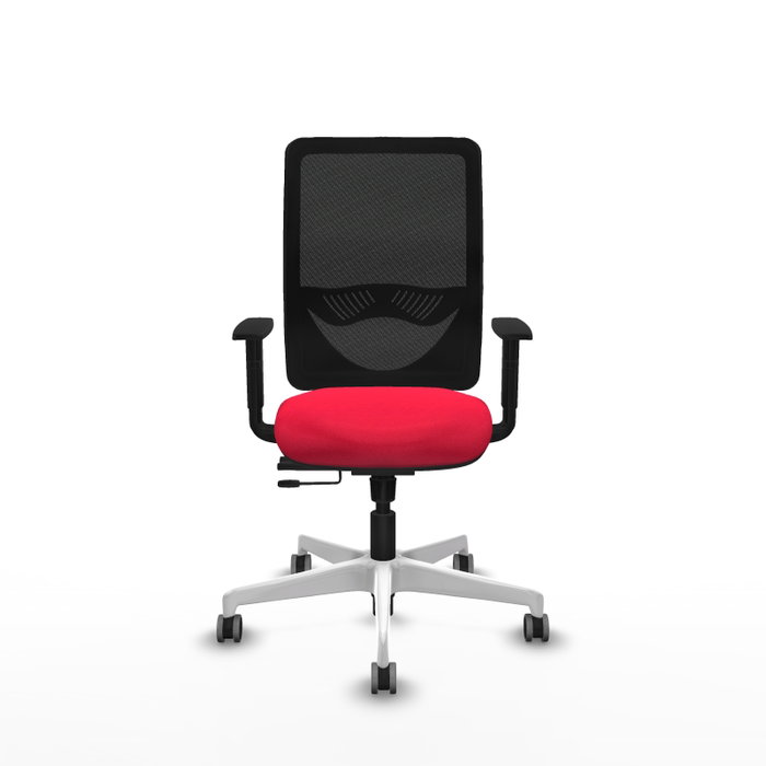 PIQUERAS Y CRESPO Silla de oficina Zulema con mecanismo Sincro/Traslack, Rojo y Negro