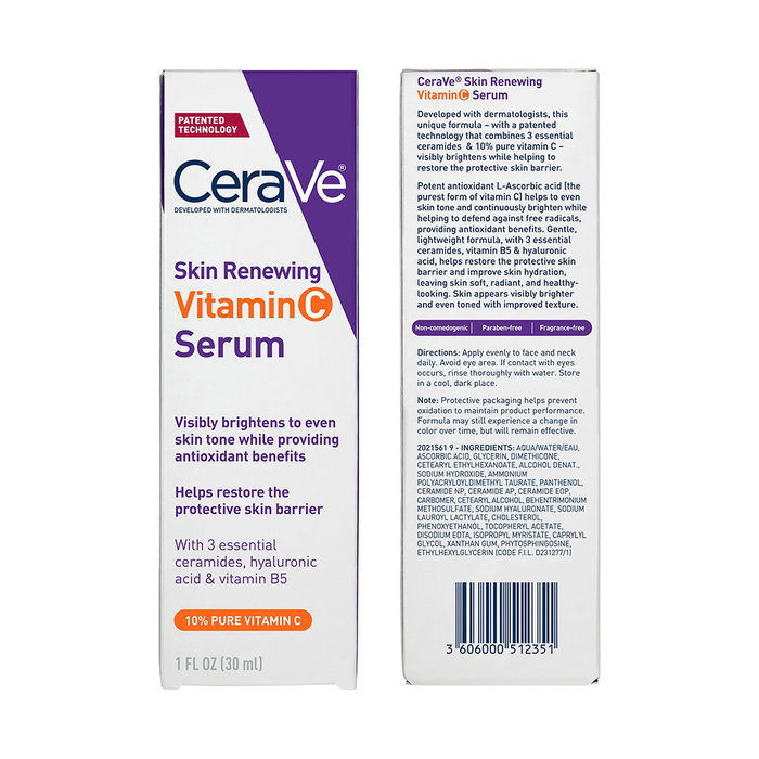 Cerave SKIN RENEWING Sérum Antiedad con Vitamina C, Antiarrugas, Antioxidante e Hidratante 30 ml