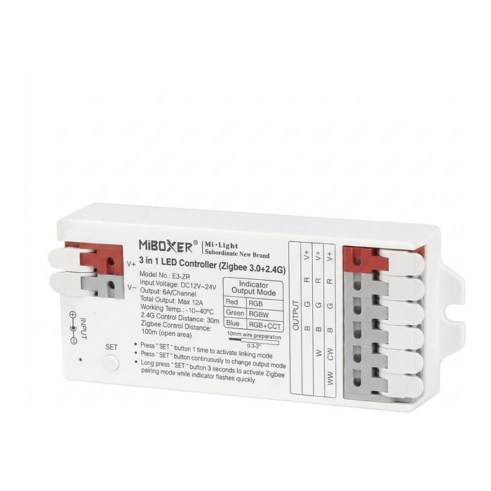 Miboxer LED Controller E-Serie 3in1 (RGB/RGB-W/RGB+CCT) Zigbee3.0/2.4G *Milight/Miboxer* Miboxer LED Controller E-Serie 3in1 (RGB/RGB-W/RGB+CCT) Zigbee3.0/2.4G *Milight/Miboxer*