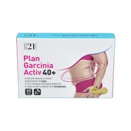 PLAMECA Plan Garcinia Activ 40+ 60 Capsulas - Complemento Alimenticio con Extracto de Garcinia Cambogia y Lino para Mujeres de 40+