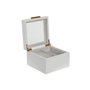 DKD Home Decor Joyero de Madera y Cristal Blanco 15x16x10 cm