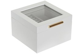 DKD Home Decor Joyero Tradicional Blanco 16 x 10 x 15 cm
