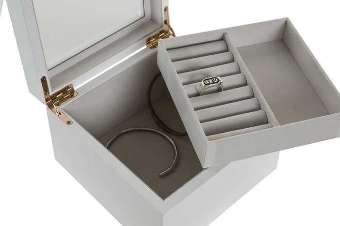 DKD Home Decor Joyero Tradicional Blanco 16 x 10 x 15 cm