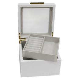 DKD Home Decor Joyero Tradicional Blanco 16 x 10 x 15 cm