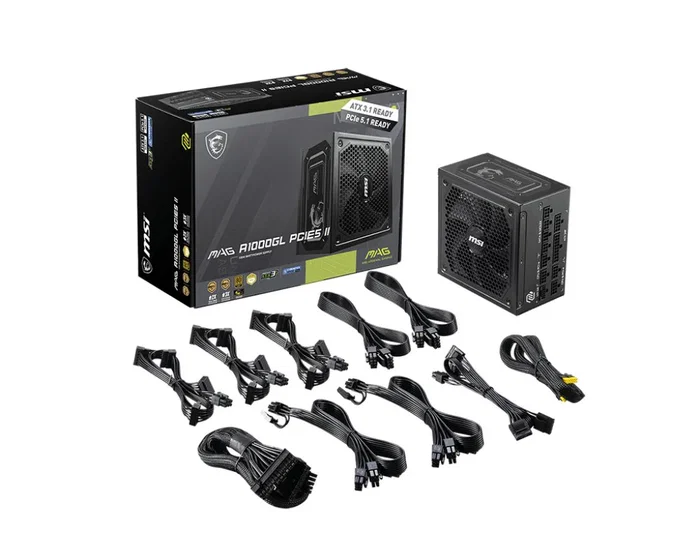 MSI MAG A1000GL PCIE5 II 1000 W ATX 3.1 Negro