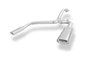 Fox Colas de Escape Plateado Brillante para Mercedes M-Klasse W163