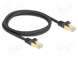 DeLOCK Cable de red RJ45 Cat.6A S/FTP 1 m Negro