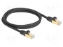 DeLOCK Cable de red RJ45 Cat.6A S/FTP 1 m Negro
