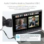 StarTech Adaptador de Audio USB-C a 3.5mm Cable USBCAUDIO2 | DAC 32 bits | Estéreo + Micrófono TRRS | Compatible con Windows/Mac/Android/iOS | 0.127 m | Negro