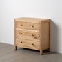 Cómoda Natural Madera Mindi Dormitorio 90 X 40 X 85 cm