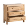 Cómoda Natural Madera Mindi Dormitorio 90 X 40 X 85 cm