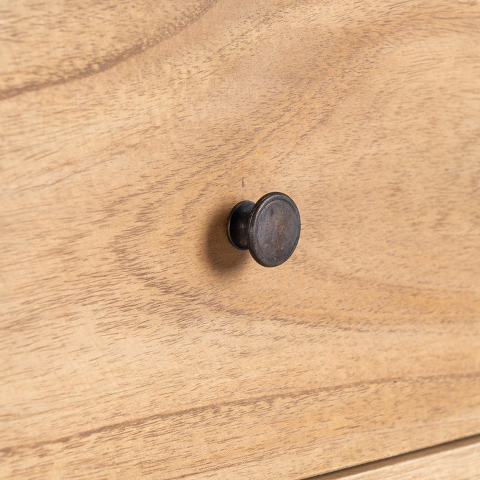 Cómoda Natural Madera Mindi Dormitorio 90 X 40 X 85 cm