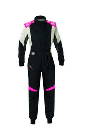 Omp Traje de Carreras First Evo Elle MY2025 Negro / Fucsia Talla 44