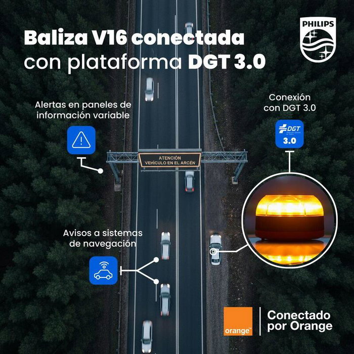 Philips Baliza de Emergencia Conectada DGT 3.0 Homologada V16 Philips Baliza de Emergencia Conectada DGT 3.0 Homologada V16