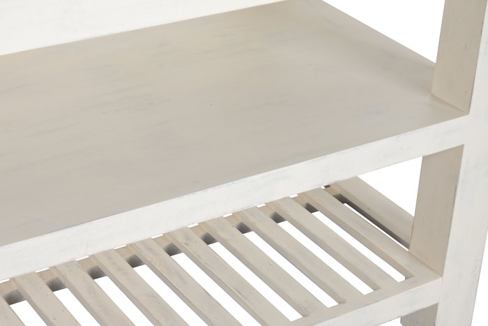 DKD Home Decor Isla Cocina India 1c24 Cottage Madera Marmol Blanco 119 x 70 x 93 cm