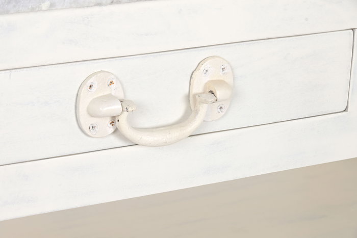 DKD Home Decor Isla Cocina India 1c24 Cottage Madera Marmol Blanco 119 x 70 x 93 cm