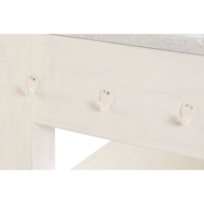 DKD Home Decor Isla Cocina India 1c24 Cottage Madera Marmol Blanco 119 x 70 x 93 cm