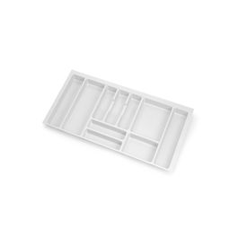 Emuca Cubertero Optima Vertex/Concept profundidad 500mm, tablero 16mm, módulo 900mm, Plástico, Blanco