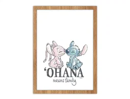 Wondee Lámina Retroiluminada LED Lilo & Stitch and Angel - Marco Luz Nocturna con 5 Intensidades y 3 Temperaturas, Modos de Iluminación, USB, 280x50x200 mm