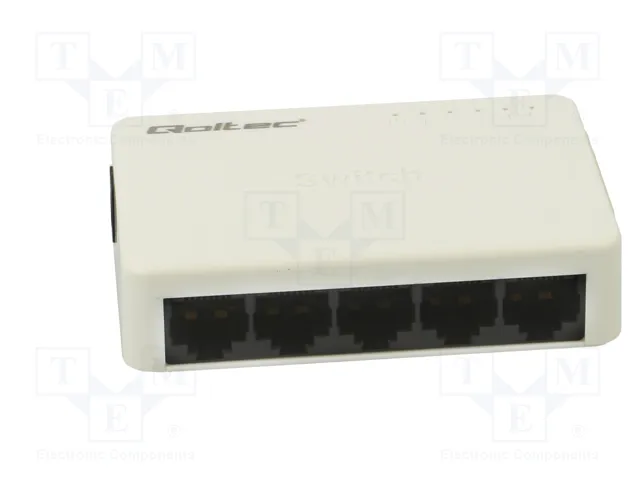 Qoltec 52245 Switch de red de 5 puertos RJ45 100Mbps LAN Qoltec 52245 Switch de red de 5 puertos RJ45 100Mbps LAN