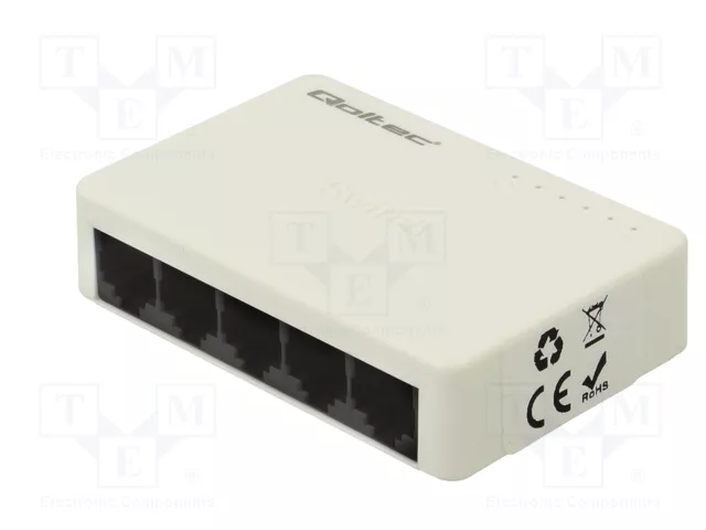 Qoltec 52245 Switch de red de 5 puertos RJ45 100Mbps LAN Qoltec 52245 Switch de red de 5 puertos RJ45 100Mbps LAN