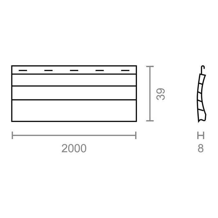 Micel Lama Persiana PR24 Marfil PVC 39 mm x 2 m Grosor 8 mm